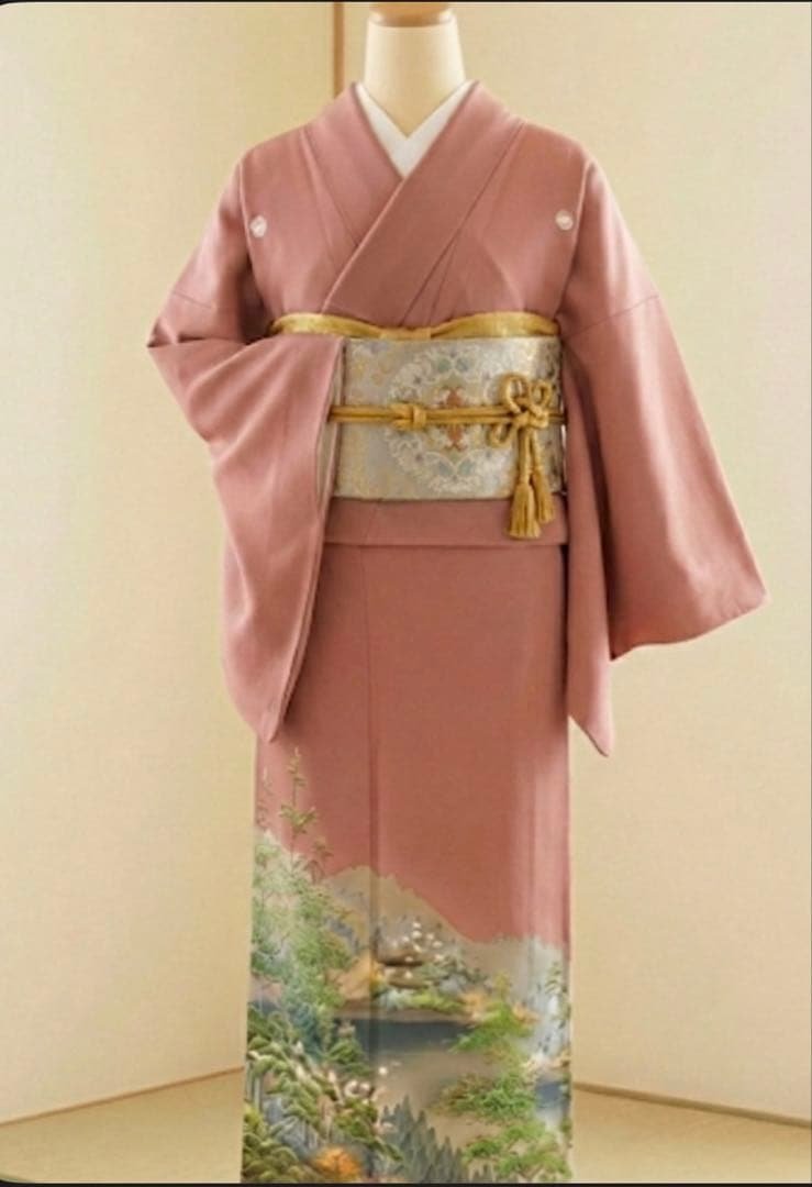 美品　正絹 色留袖　4点セット 三つ紋 作家物 袋帯　比翼仕立て　入学式　結婚式