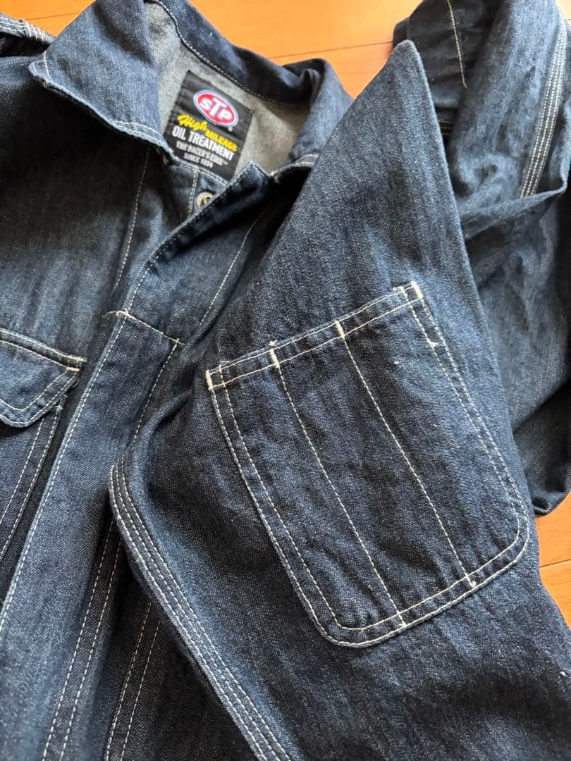 STP デニム つなぎ オールインワン 作業着　スナップオンライトオンスアメカジ