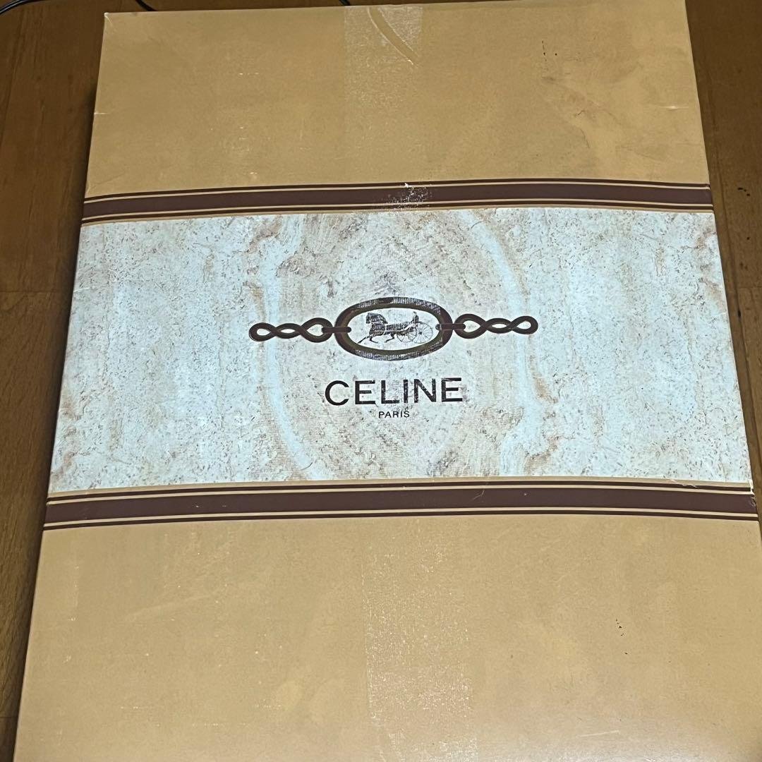 美品タグ付き　CELINE ラヴァン羊毛肌掛布団　2P 馬車ロゴ　希少デザイン