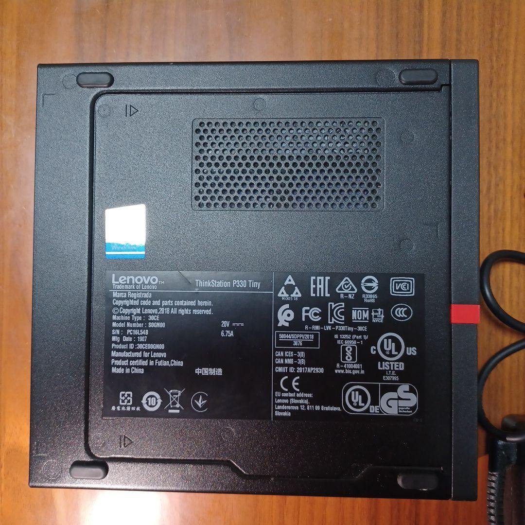 Windowsデスクトップ Lenovo P330 Tiny Core i5 8500/SSD256GB