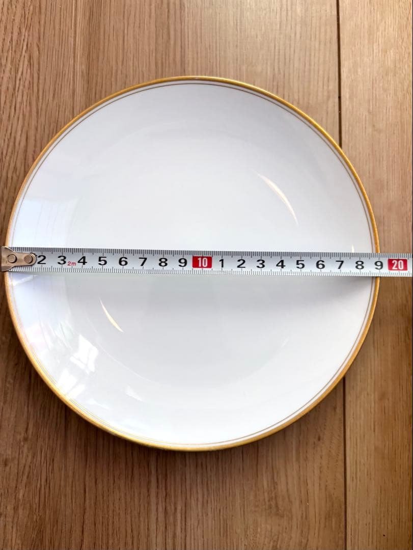 大倉陶園　ゴールドライン（クープシェープ）　19cmデザート皿　6枚セット