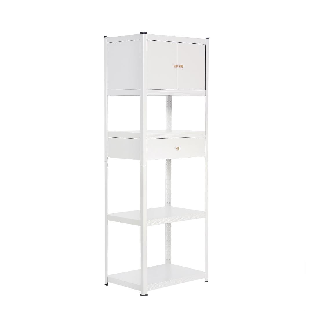 新作発表タイムセール中！スチール製可動ラック　分割可能　ボトル不要　WHITE