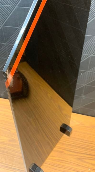 羽子板飾台 23号 朱赤 屏風付き