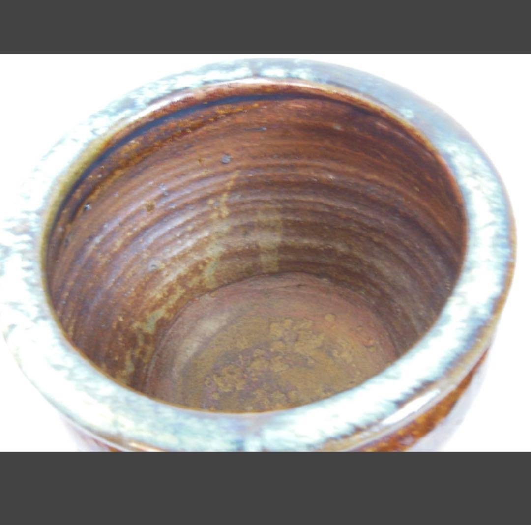 江期 朝鮮唐津水指 時代箱付 黑漆塗蓋　茶道具 茶席道具 茶室 水指　古唐津